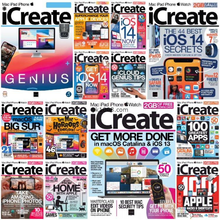 【英国版】《iCreate UK》2020年合集mac iphone ipad ipod电子苹果设备新闻评论教程pdf杂志（13本）