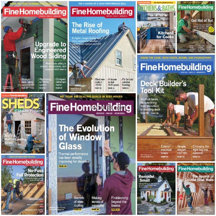【美国版】《Fine Homebuilding》2020年合集住宅建筑改造结构房屋建造pdf杂志（10本）