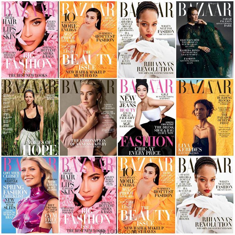 【美国版】Harper’s Bazaar USA 2020年合集时尚芭莎美版女性潮流美容服饰时装生活pdf杂志（9本）