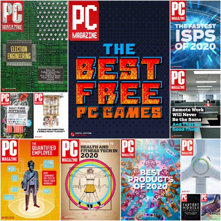 【美国版】《PC Magazine》2020年合集计算机杂志最新硬件软件专业测评比较评价pdf杂志（12本）