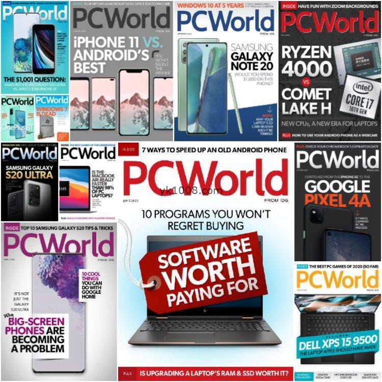 【美国版】《PCWorld》2020年合集笔记本电脑智能手机数码电子产品信息技术杂志pdf（12本）