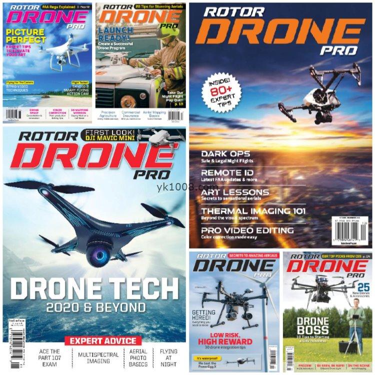 【美国版】《Rotor Drone USA》2020年合集最新无人机新闻配件装备展示设置pdf杂志（6本）