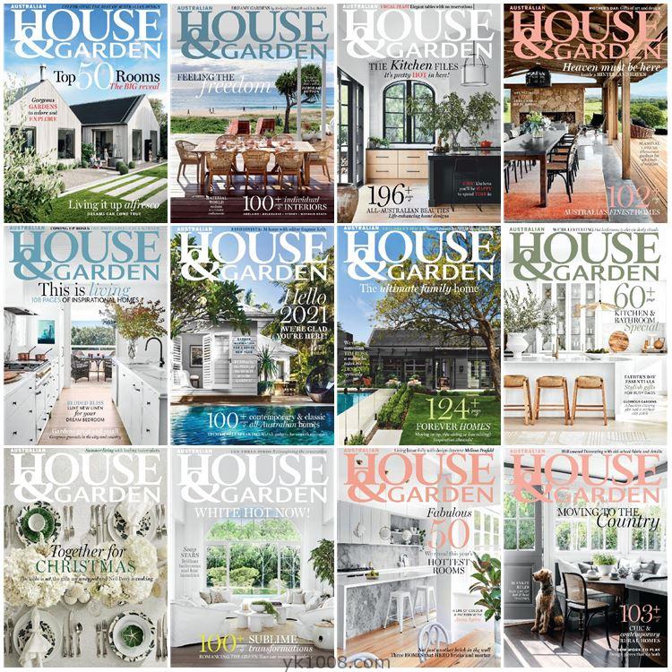 【澳大利亚】《Australian House & Garden》2021年度合集家居花园室内设计高清PDF杂志（12本）