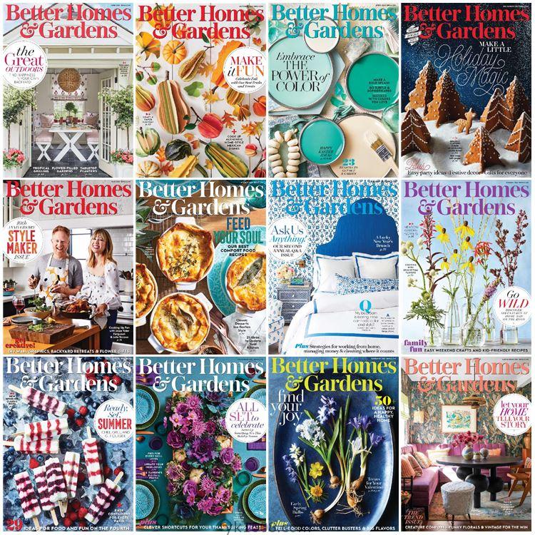 【美国版】《Better Homes & Gardens USA》2021年度合集美好家居花园室内美食生活高清pdf杂志（12本）