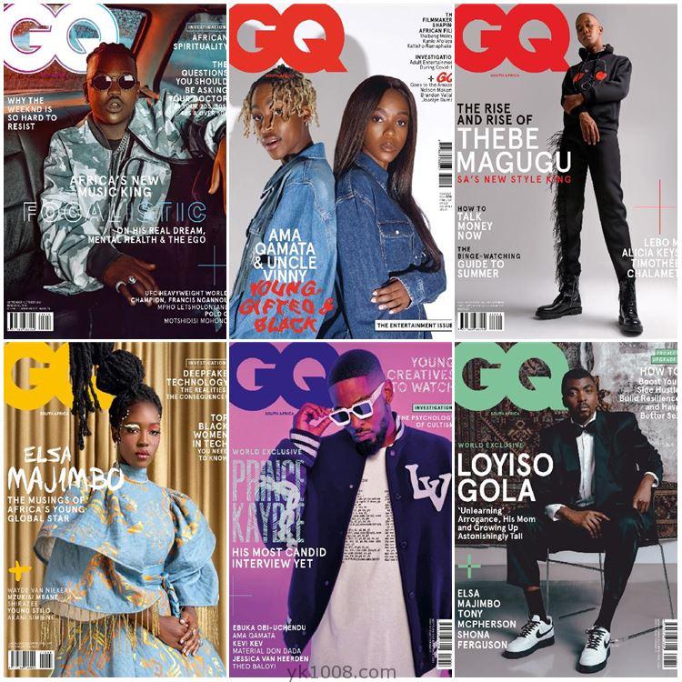 【南非版】GQ South Africa2021年合集智族男士时尚服饰时装设计高清PDF杂志（6本）