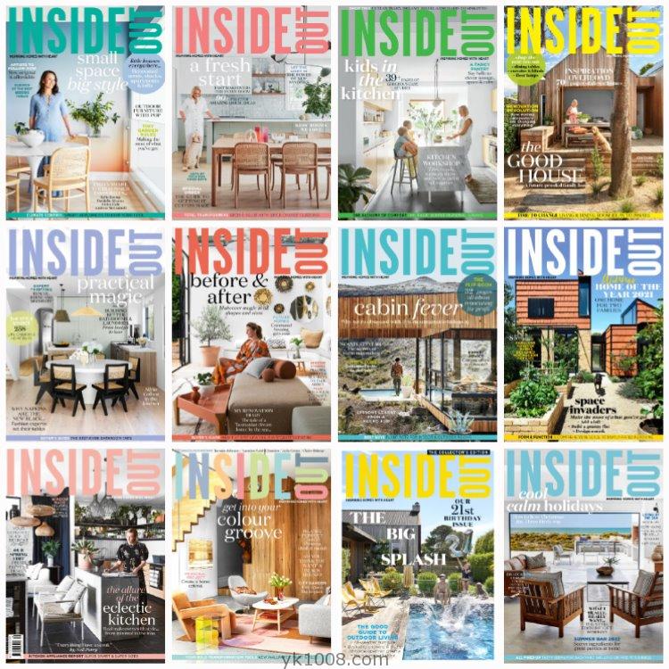 【澳大利亚】《Inside Out》2021年合集创意家居室内户外庭院空间花园软装设计PDF杂志（12本）