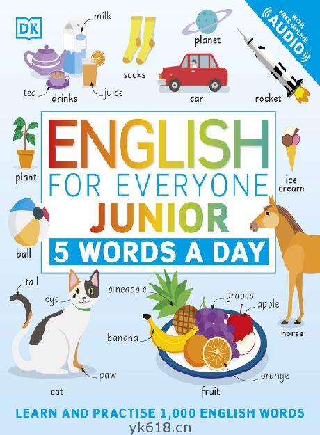 English for Everyone Junior 5 Words a Day Learn and Practise 1,000 English Words 快速学习1000个英文单词