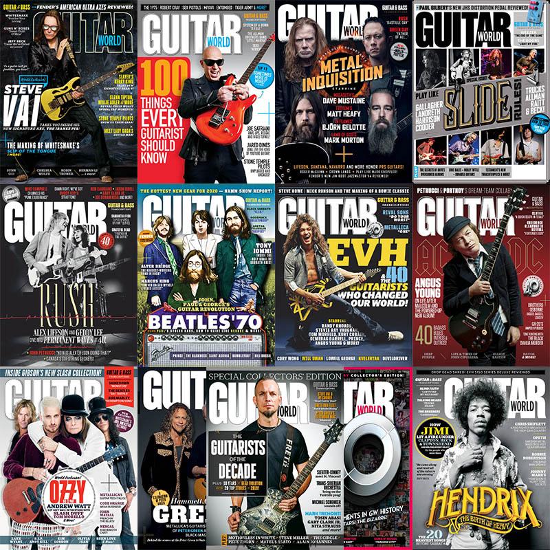 【美国版】2020年合集Guitar World吉他乐器吉他手教学技巧采访金曲专辑pdf杂志（13本）