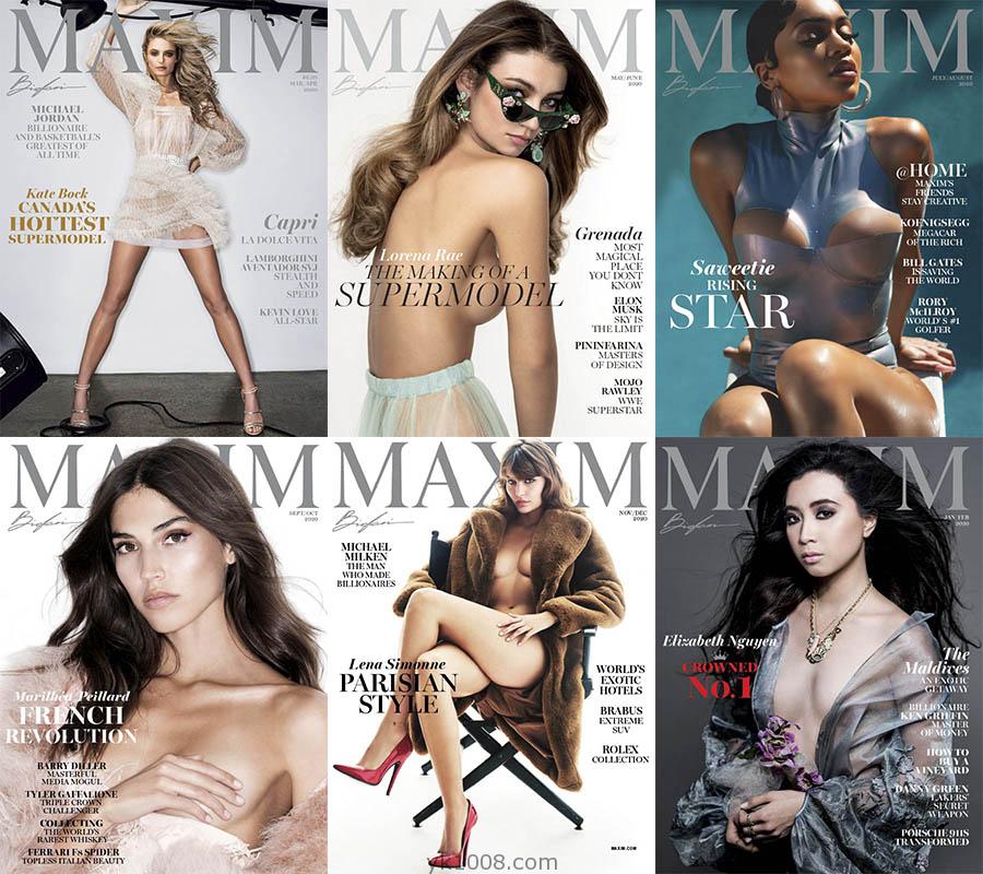 【美国版】2020年合集Maxim USA美女性感模特身材时尚生活服饰运动pdf杂志（6本）