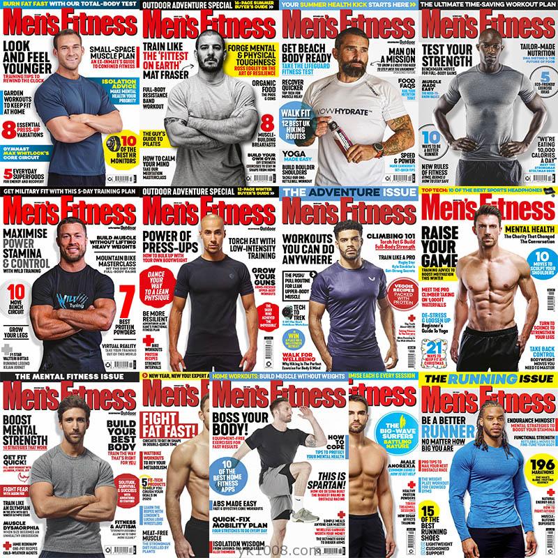 【英国版】2020年合集Men’s Fitness UK男士健身积极乐观情感健康建议灵感pdf杂志（13本）