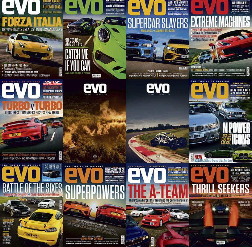 【英国版】2020年合集evo UK超级跑车汽车性能驾驶体验pdf杂志（12本）