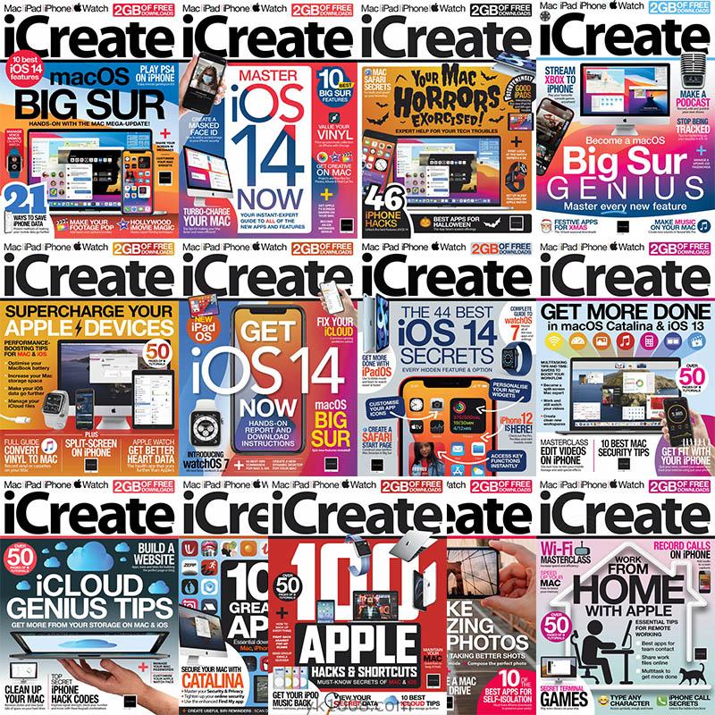 【英国版】2020年合集iCreate UK mac iphone ipad ipod电子苹果设备新闻评论教程pdf杂志（13本）