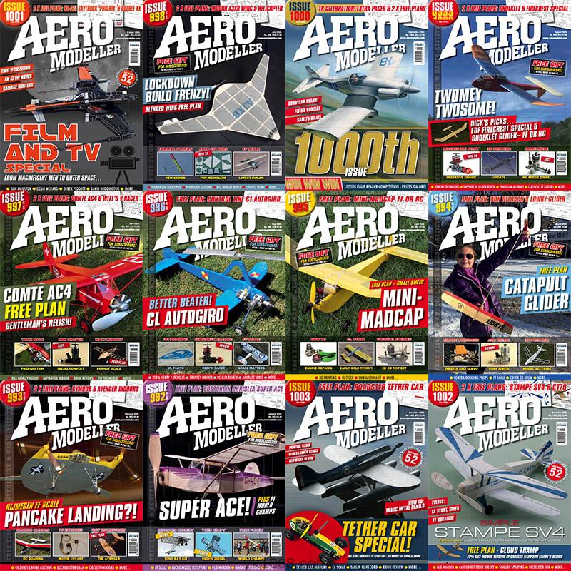 【英国版】2020年合集AeroModeller飞机模型设计建模科技pdf杂志（12本）