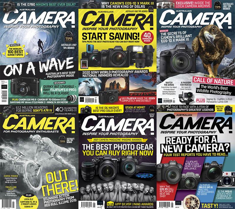 【澳大利亚】2020年合集Australian Camera数码相机单反设备摄影师摄影产品新闻技术技能pdf杂志（6本）
