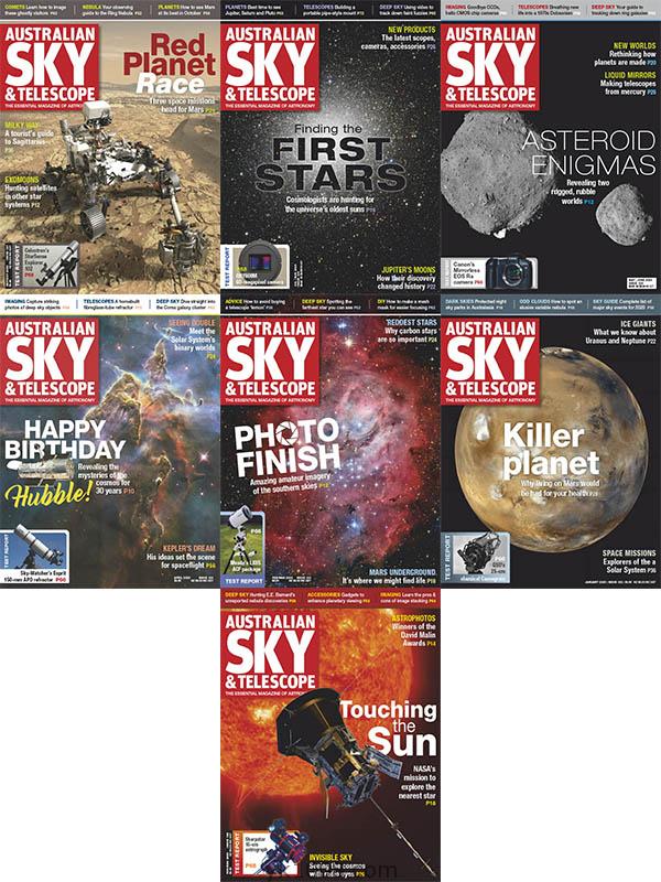 【澳大利亚】2020年合集Australian Sky & Telescope天文科学爱好太空兴趣观察学习pdf杂志（7本）