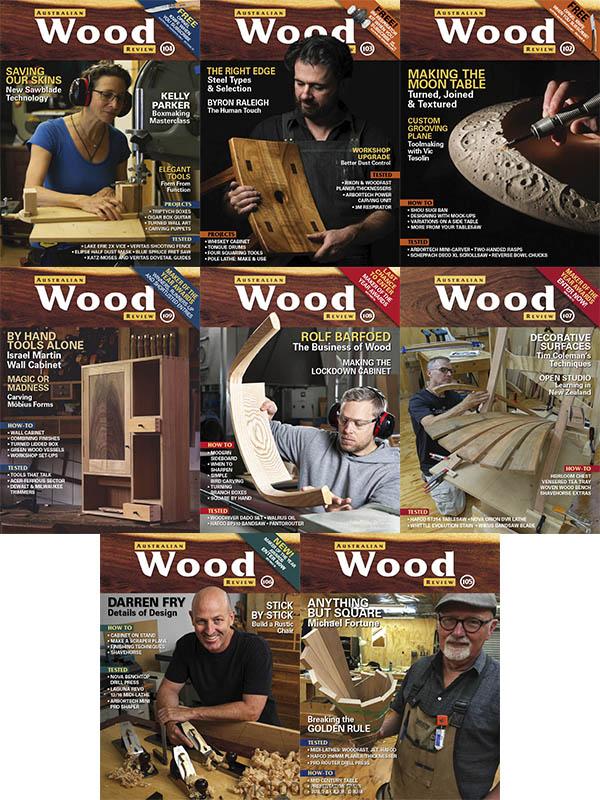 【澳大利亚】2019-2020年合集Australian Wood Review专业木工创作灵感设计作品雕刻车削木雕pdf杂志（8本）
