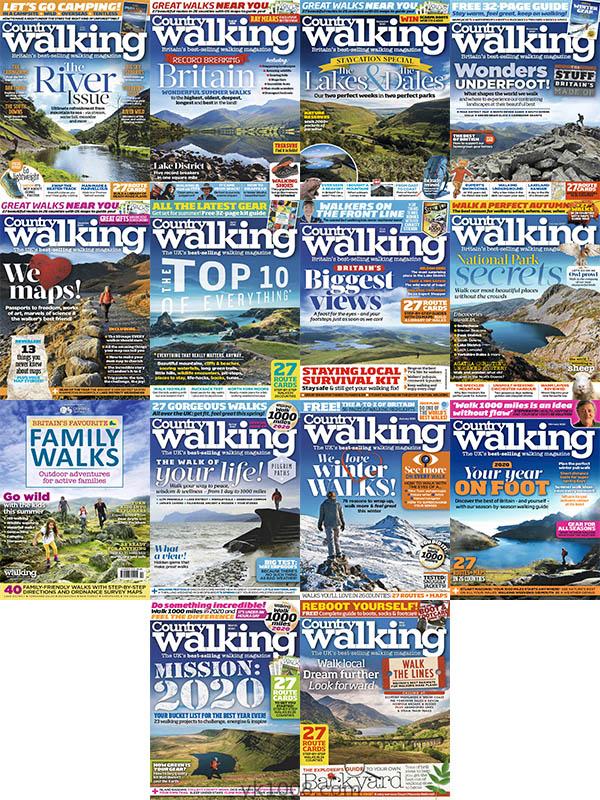 【英国版】2020年合集Country Walking英国乡村徒步旅行户外运动步行pdf杂志（14本）