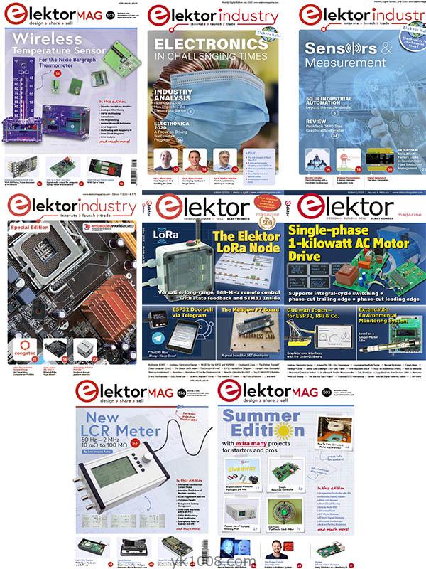 【美国版】2020年合集Elektorlabs USA电子元件电路板应用使用文章信息pdf杂志（9本）
