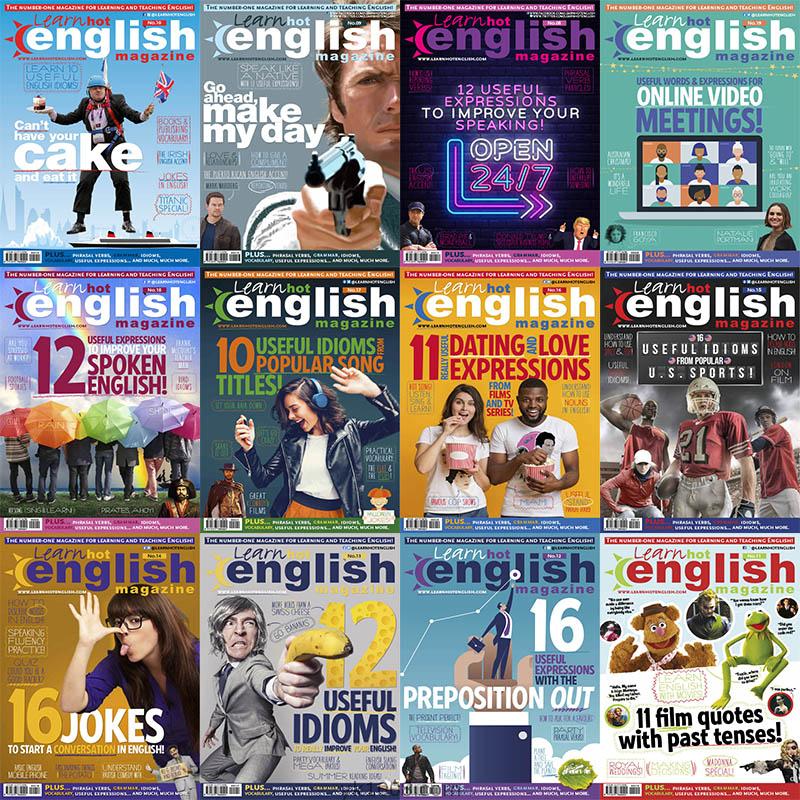 【美国版】2020年合集Learn Hot English趣味英语学习英语丰富有趣地道英语学习pdf杂志（12本）