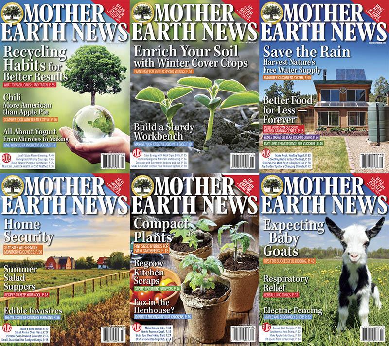 【美国版】2020年合集Mother Earth News持续绿色发展家庭能源住宅建造规划设计pdf杂志（6本）