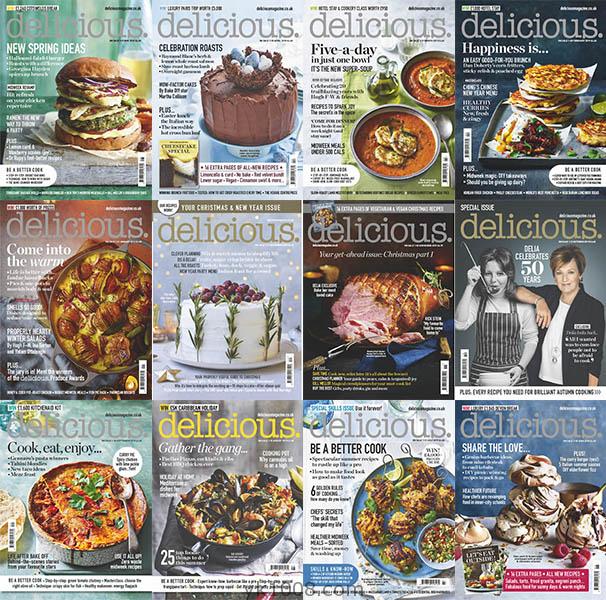【英国版】2019年合集Delicious UK美味美食食谱菜式菜谱厨师食物摆拍PDF杂志（12本）