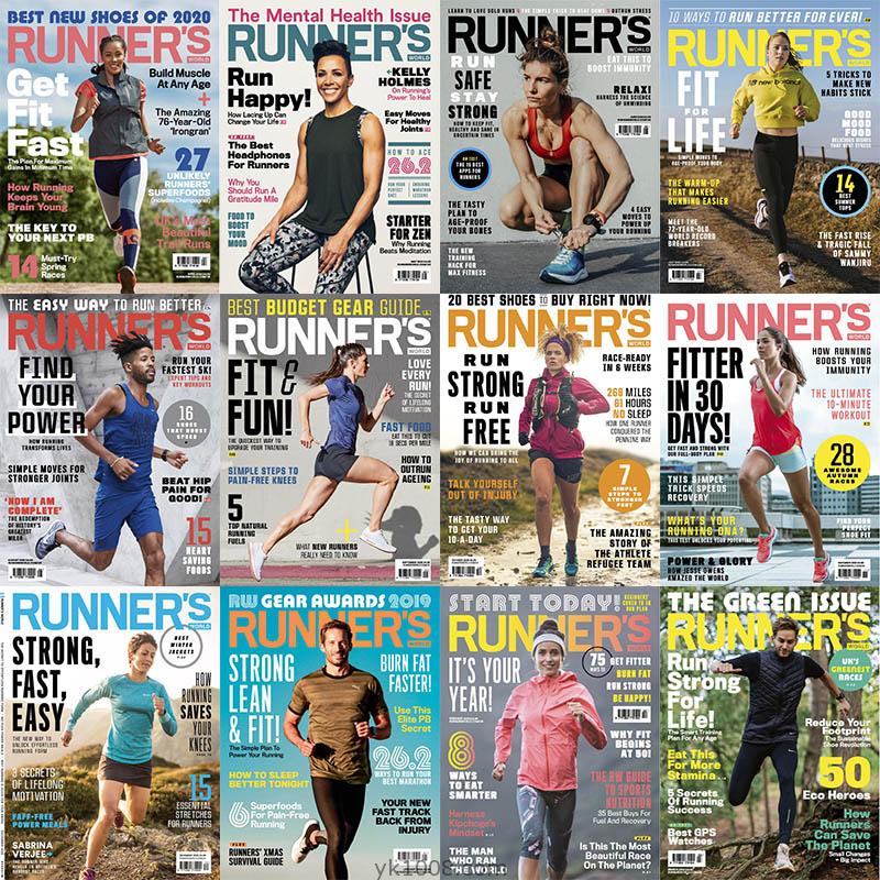 【英国版】2020年合集Runner’s World UK跑者世界跑步运动健身目标锻炼PDF杂志（12本）
