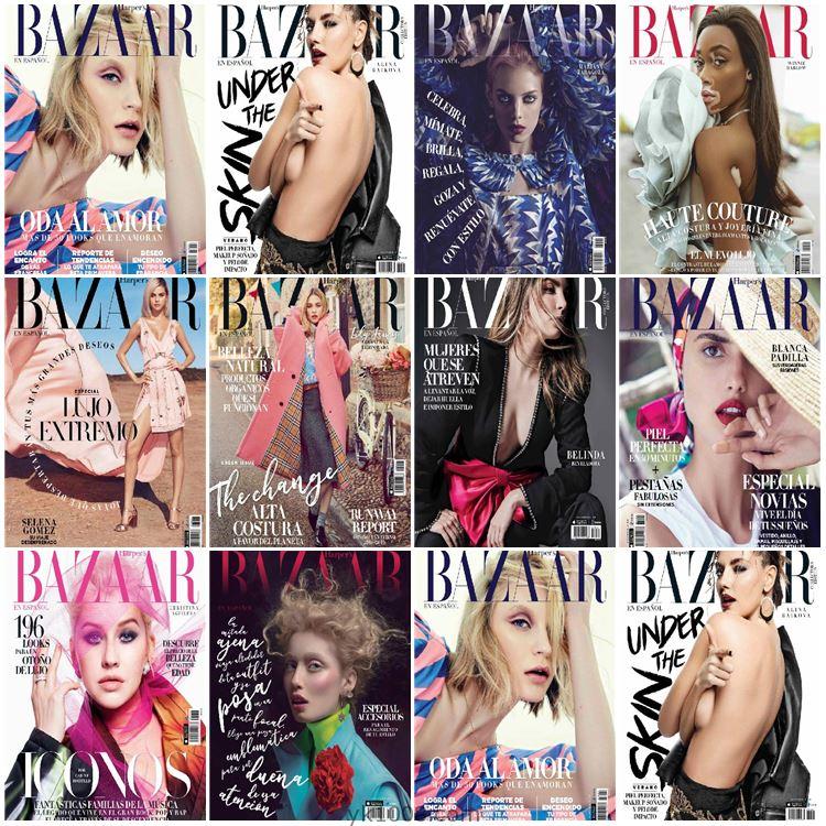 【墨西哥】Harper’s Bazaar México 2018年度合集时尚芭莎美容服饰时装高清PDF杂志（10本）