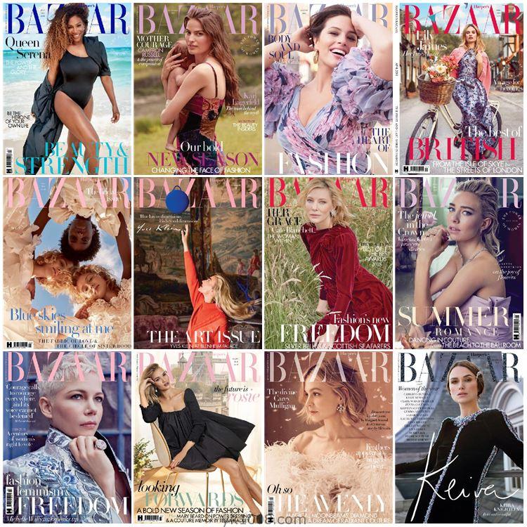 【英国版】Harper’s Bazaar UK 2018年合集时尚芭莎女士美容化妆服饰时装生活pdf杂志(12本)
