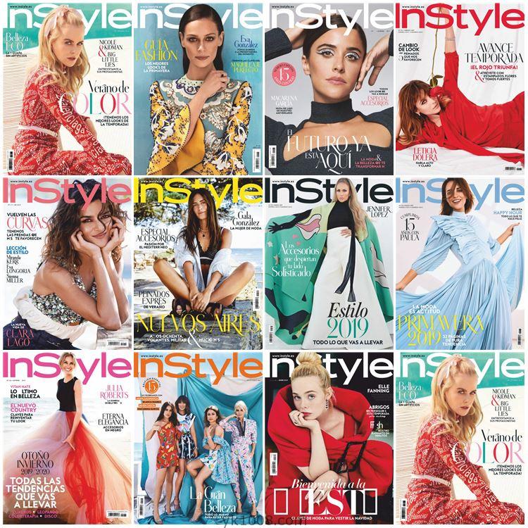 【西班牙】InStyle España 2019年度合集时尚造型潮流服饰时装设计PDF杂志期刊（11本）