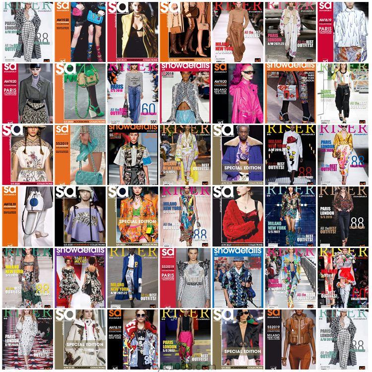 【美国版】Showdetails美国2017-2022合集时尚潮流趋势创新服装模特信息pdf杂志（40本）