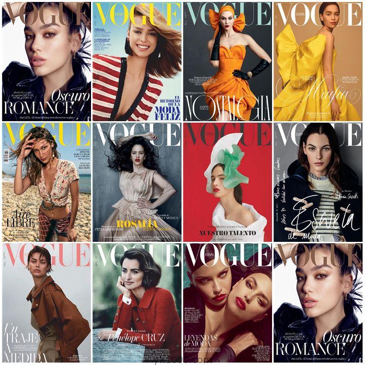 【西班牙】Vogue Espana 2019年合集服饰与美容时尚潮流服装时装穿搭设计pdf杂志（11本）