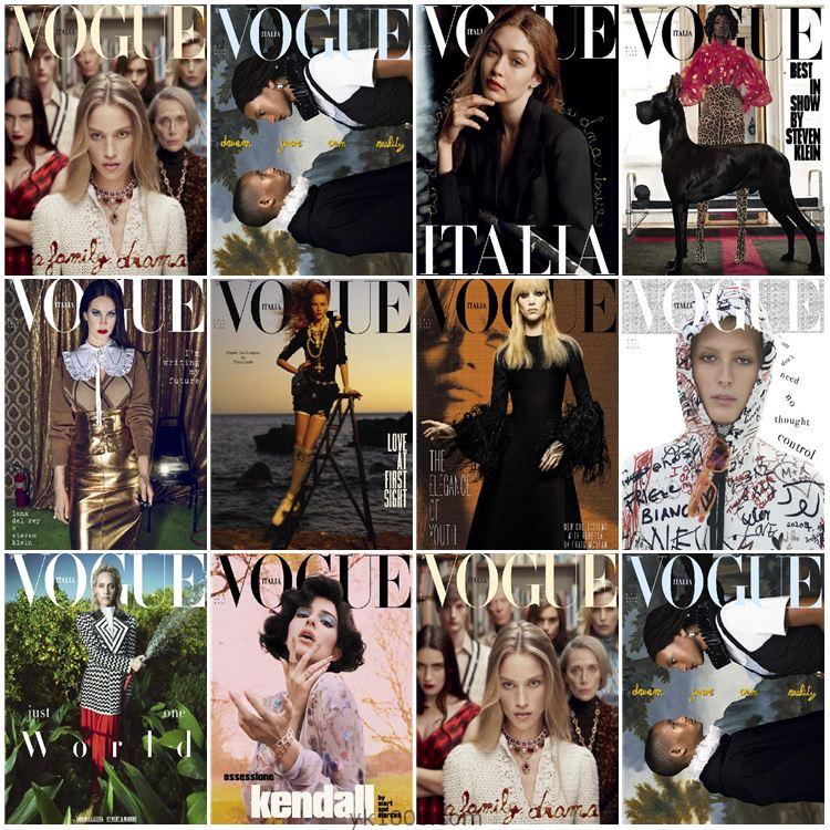 【意大利】Vogue Italia 2019年合集时尚美容服饰时装穿搭pdf潮流杂志（10本）