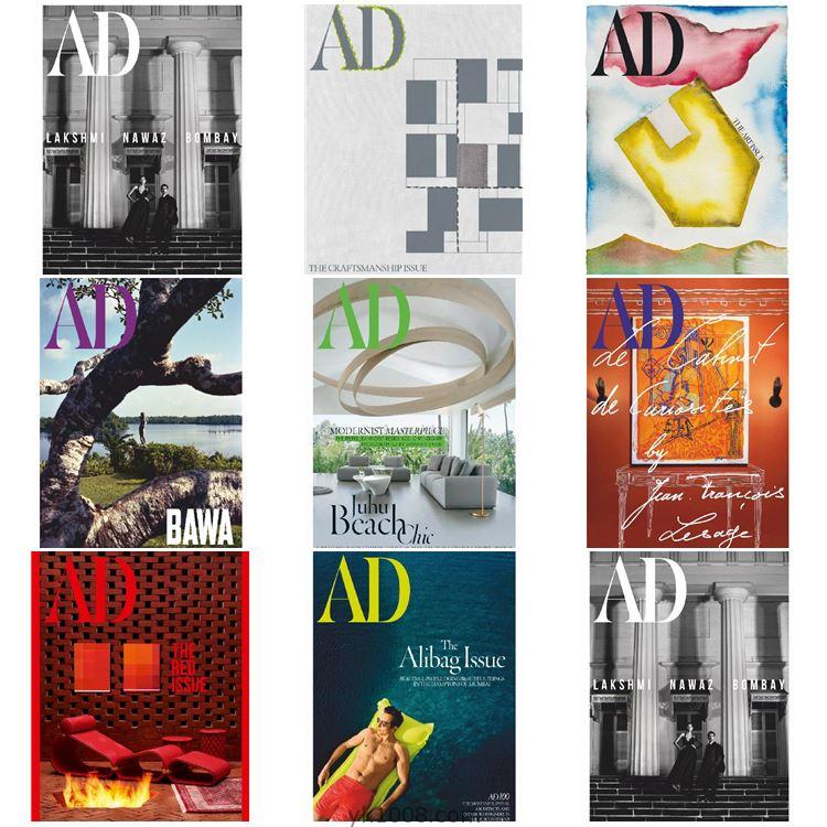 【印度版】《Architectural Digest India》2019年合集印度家居装饰软装家具设计pdf杂志（8本）