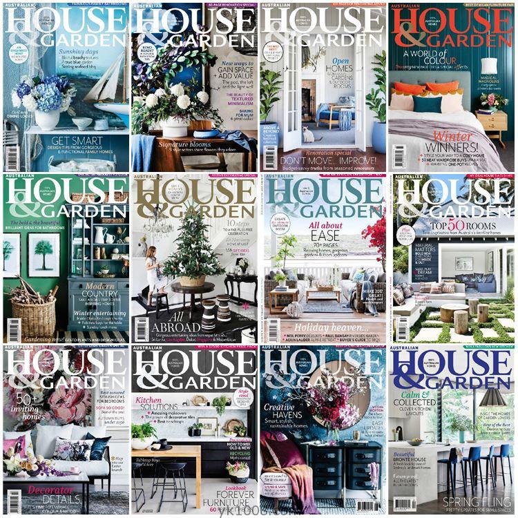 【澳大利亚】《Australian House & Garden》2017年度合集家居花园室内设计高清PDF杂志（12本）