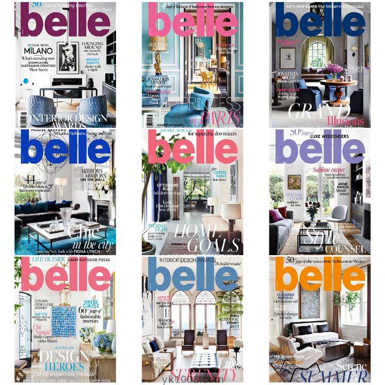 【澳大利亚】《Belle》2016年合集室内艺术软装装饰家居生活设计杂志pdf（9本）