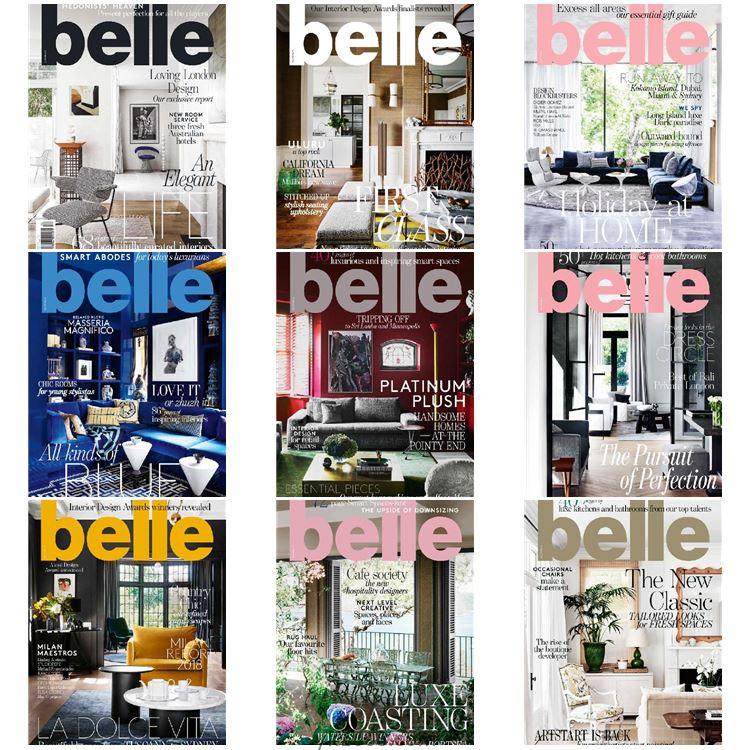 【澳大利亚】《Belle》2018年合集室内艺术软装装饰家居生活设计杂志pdf（9本）