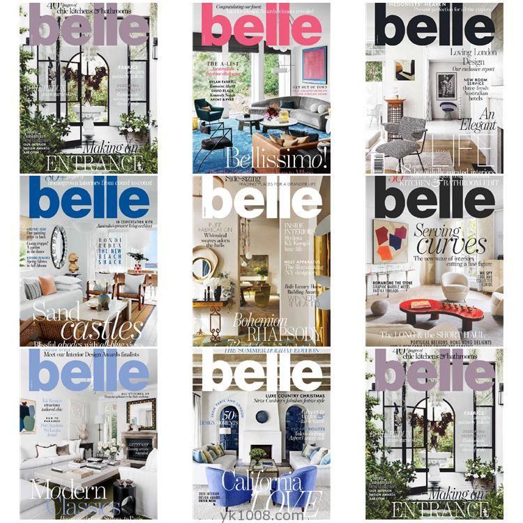【澳大利亚】《Belle》2019年合集室内艺术软装装饰家居生活设计杂志pdf（8本）