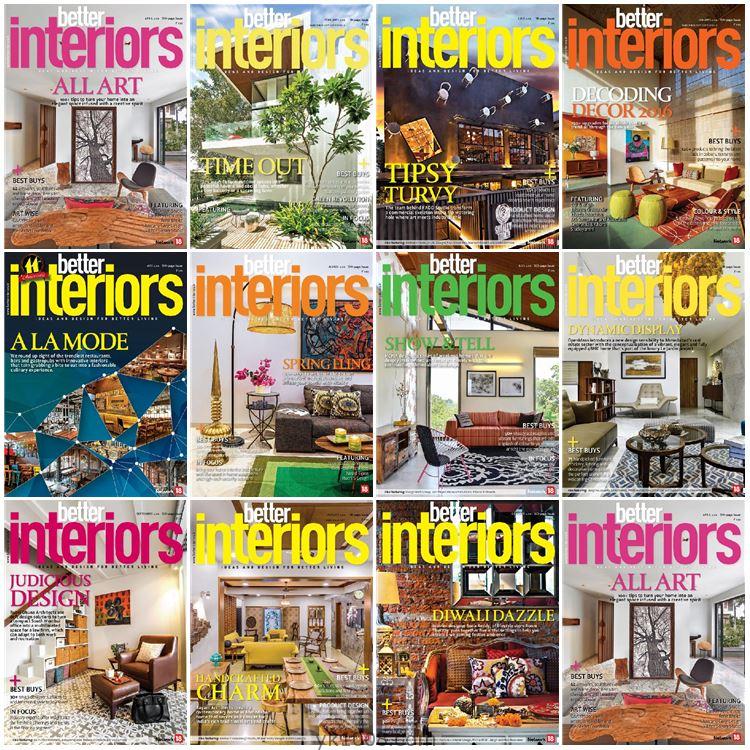 【印度版】《Better Interiors》2016年合集室内软装设计审美灵感pdf杂志（11本）