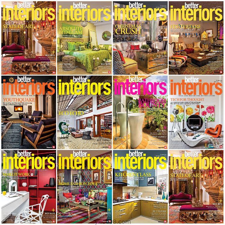 【印度版】《Better Interiors》2014年合集室内软装设计审美灵感pdf杂志（11本）