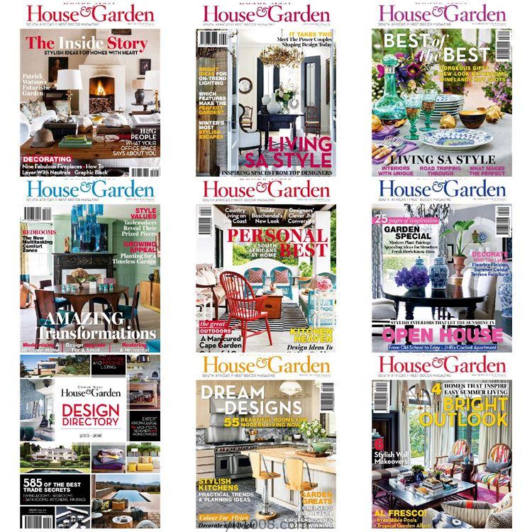 【南非版】《Condé Nast House & Garden》2015年合集室内设计家居花园PDF杂志（9本）