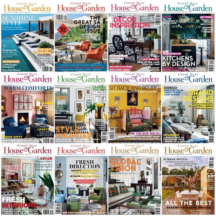 【南非版】《Condé Nast House & Garden》2017年合集室内设计家居花园PDF杂志（12本）