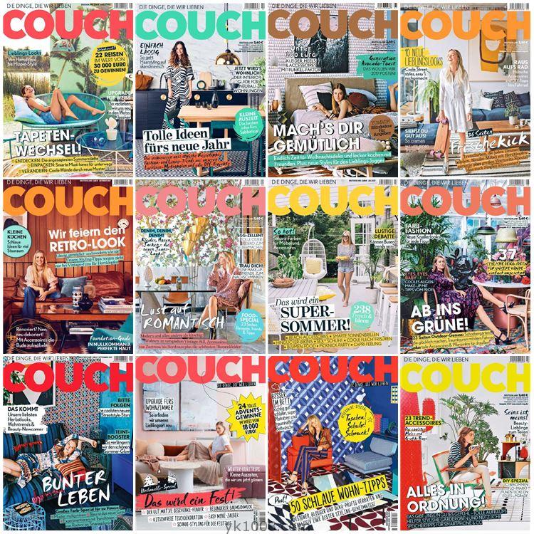 【德国版】《Couch》2017年合集德国时尚潮流室内软装饰家具设计PDF杂志（12本）