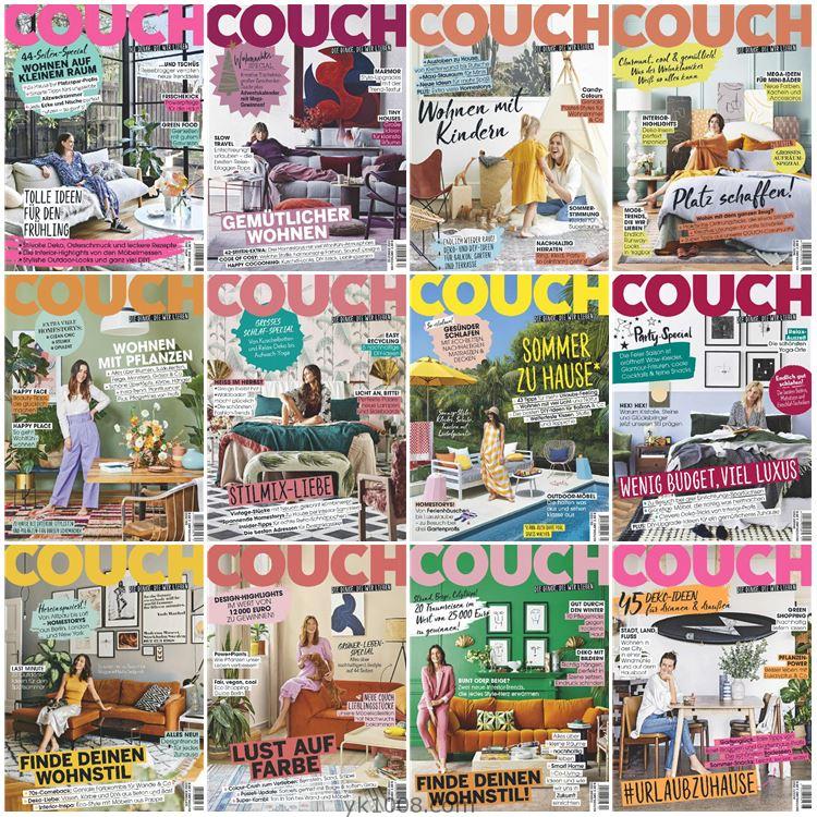 【德国版】《Couch》2020年合集德国时尚潮流室内软装饰家具设计PDF杂志（12本）