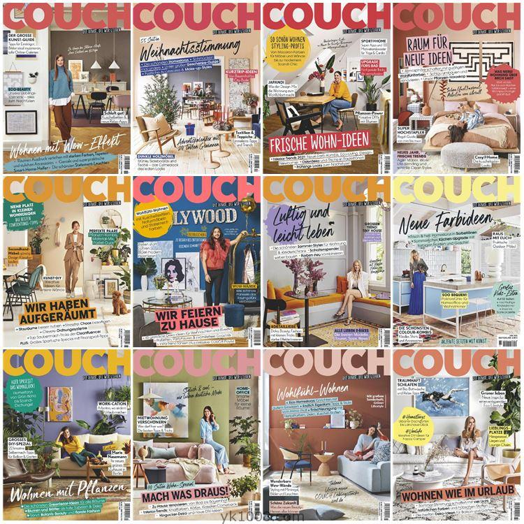 【德国版】《Couch》2021年合集德国时尚潮流室内软装饰家具设计PDF杂志（12本）