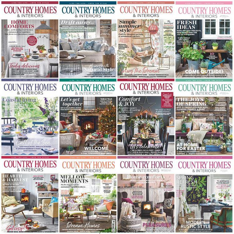 【英国版】《Country Homes & Interiors》2019年合集乡村田园住宅室内软装家具设计PDF杂志（12本）