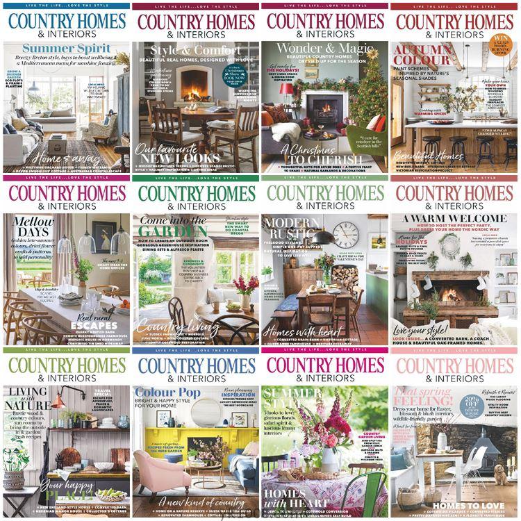 【英国版】《Country Homes & Interiors》2020年合集乡村田园住宅室内软装家具设计PDF杂志（12本）