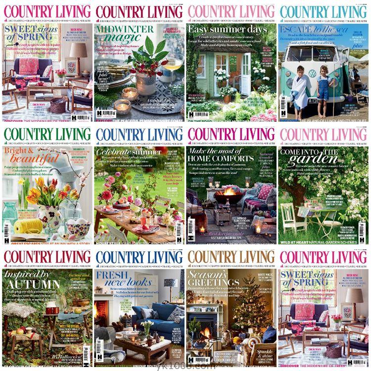 【英国版】《Country Living UK》2017年合集乡村田园家居生活住宅设计PDF杂志（11本）