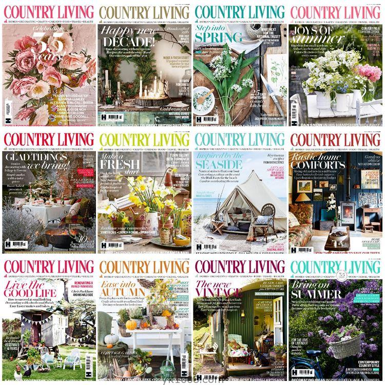 【英国版】《Country Living UK》2020年合集乡村田园家居生活住宅设计PDF杂志（12本）