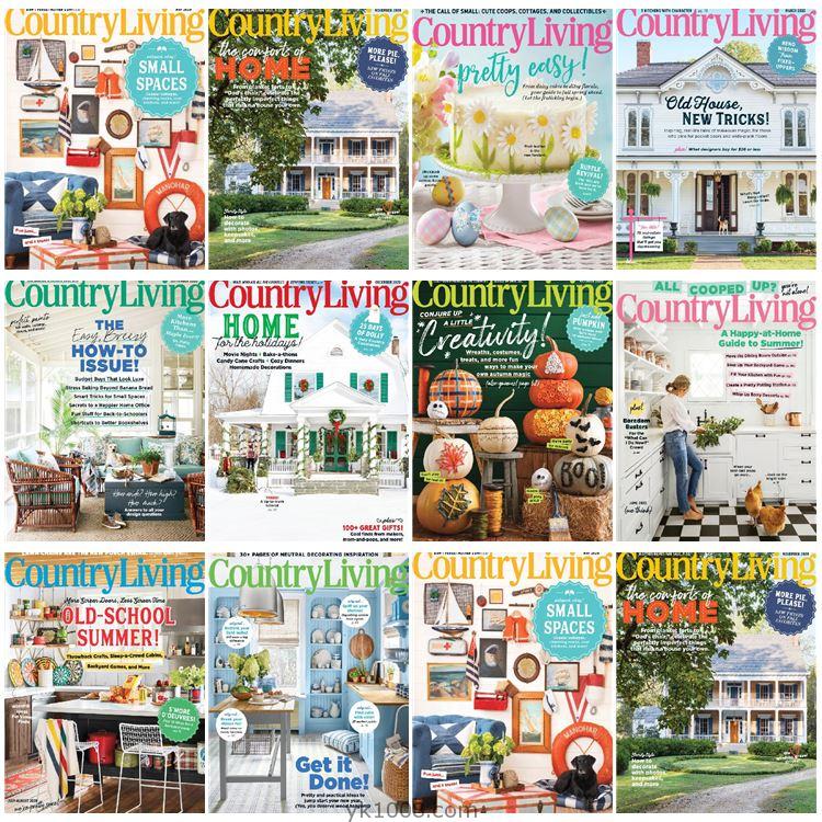 【美国版】《Country Living USA》2020年合集美式乡村田园室内设计生活PDF杂志（10本）