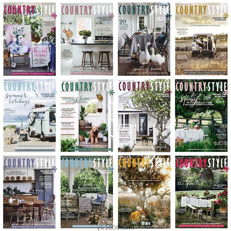【澳大利亚】《Country Style》2018年合集乡村田园农场风格住宅室内设计生活高清PDF杂志（12本）